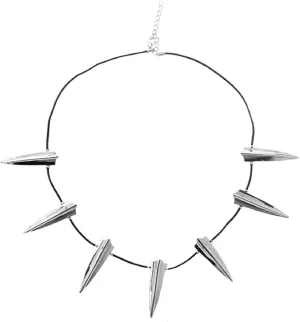 LEECCO Abitoncc Chic Silver plated Stainless Steel Necklace for Panther Cosplay New Wakanda King T'Challa Pendant Necklace Halloween Party