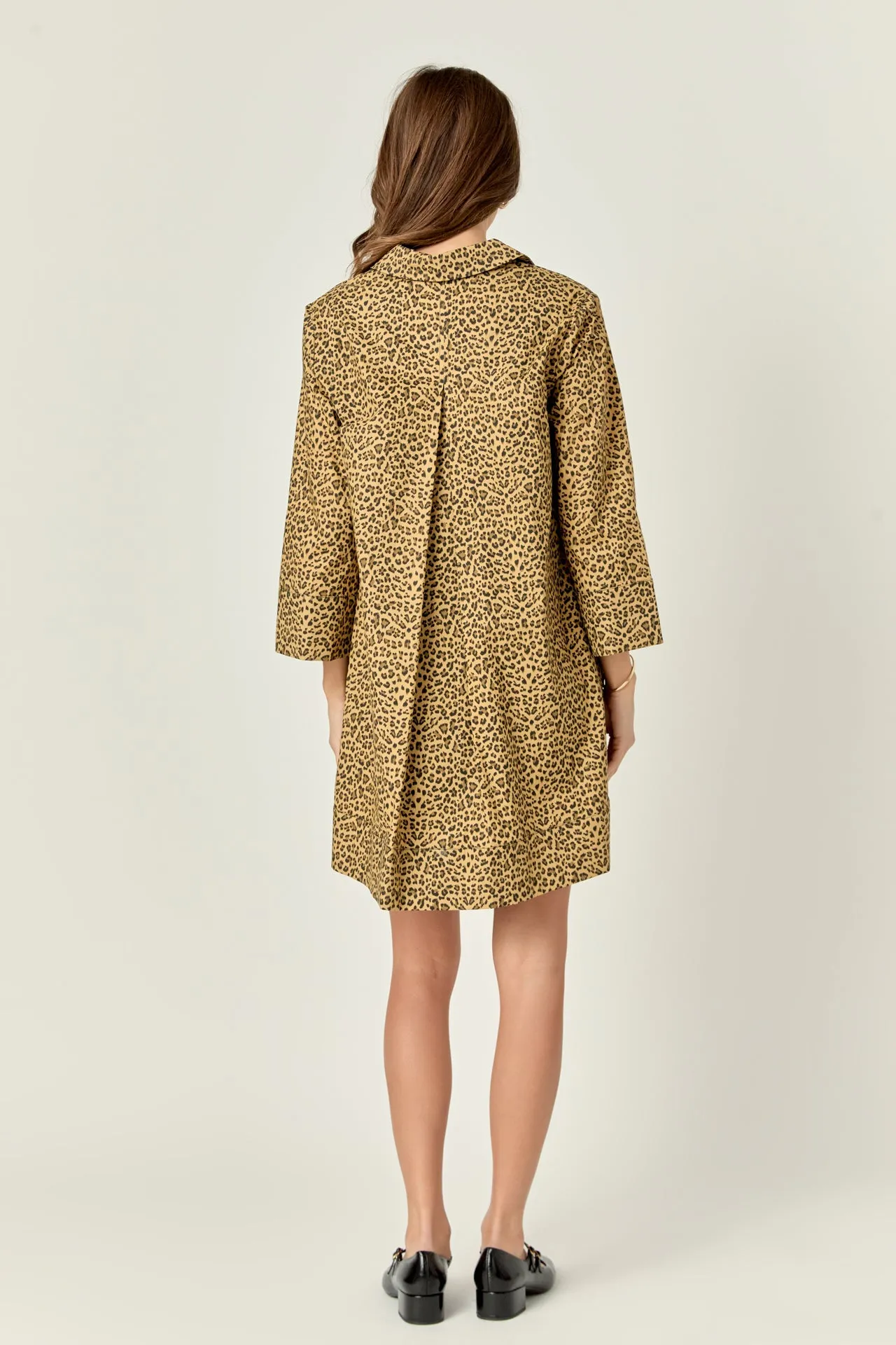 Leopard Collar Mini Dress