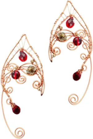 LIFKOME 1 Pair Ear Cuffs Non-pierced Filigree Wrap Earrings Ear Cuffs Clips Elven Fairy Earrings for Women Wedding Halloween Costume Cosplay