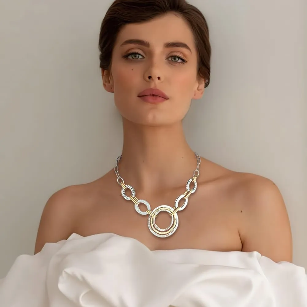 LILIE&WHITE Gold And Silver Chain Necklace For Women Rope Chain Necklace Chic Link Chunky Gold Necklace Fashion Jewelry