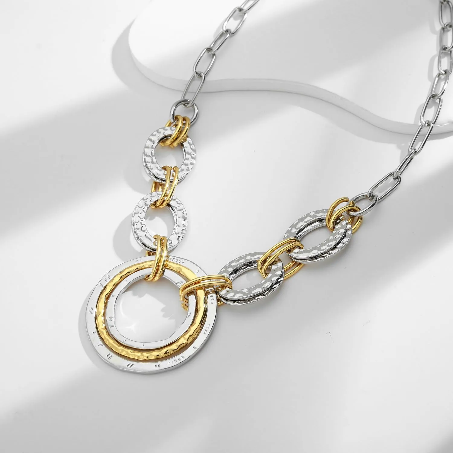 LILIE&WHITE Gold And Silver Chain Necklace For Women Rope Chain Necklace Chic Link Chunky Gold Necklace Fashion Jewelry