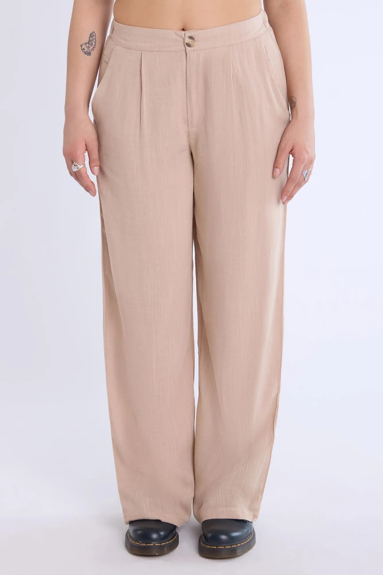 Lined Wide-Leg Pant
