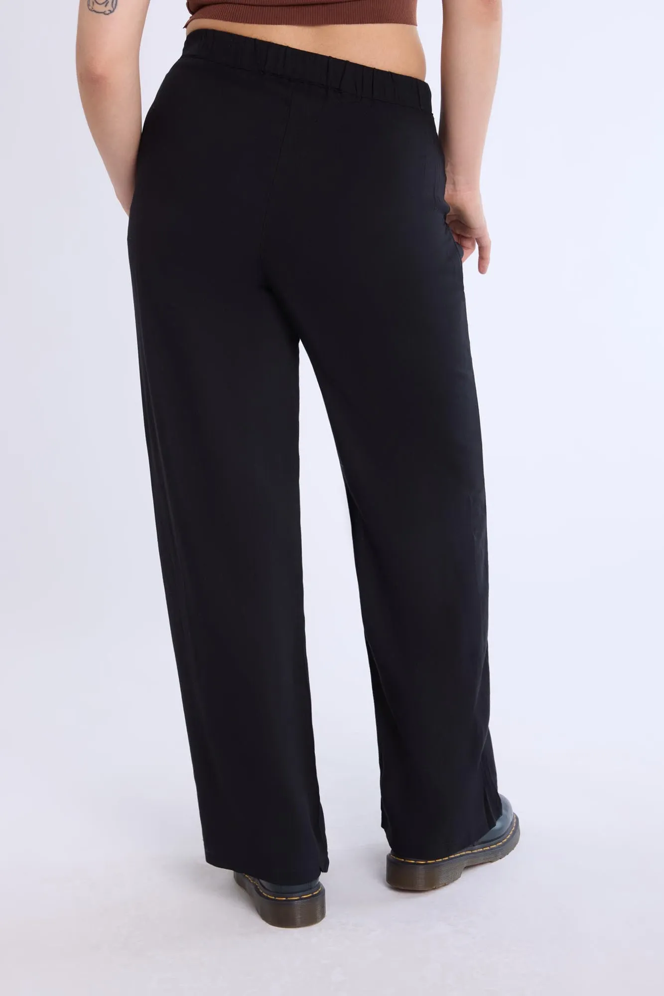Lined Wide-Leg Pant