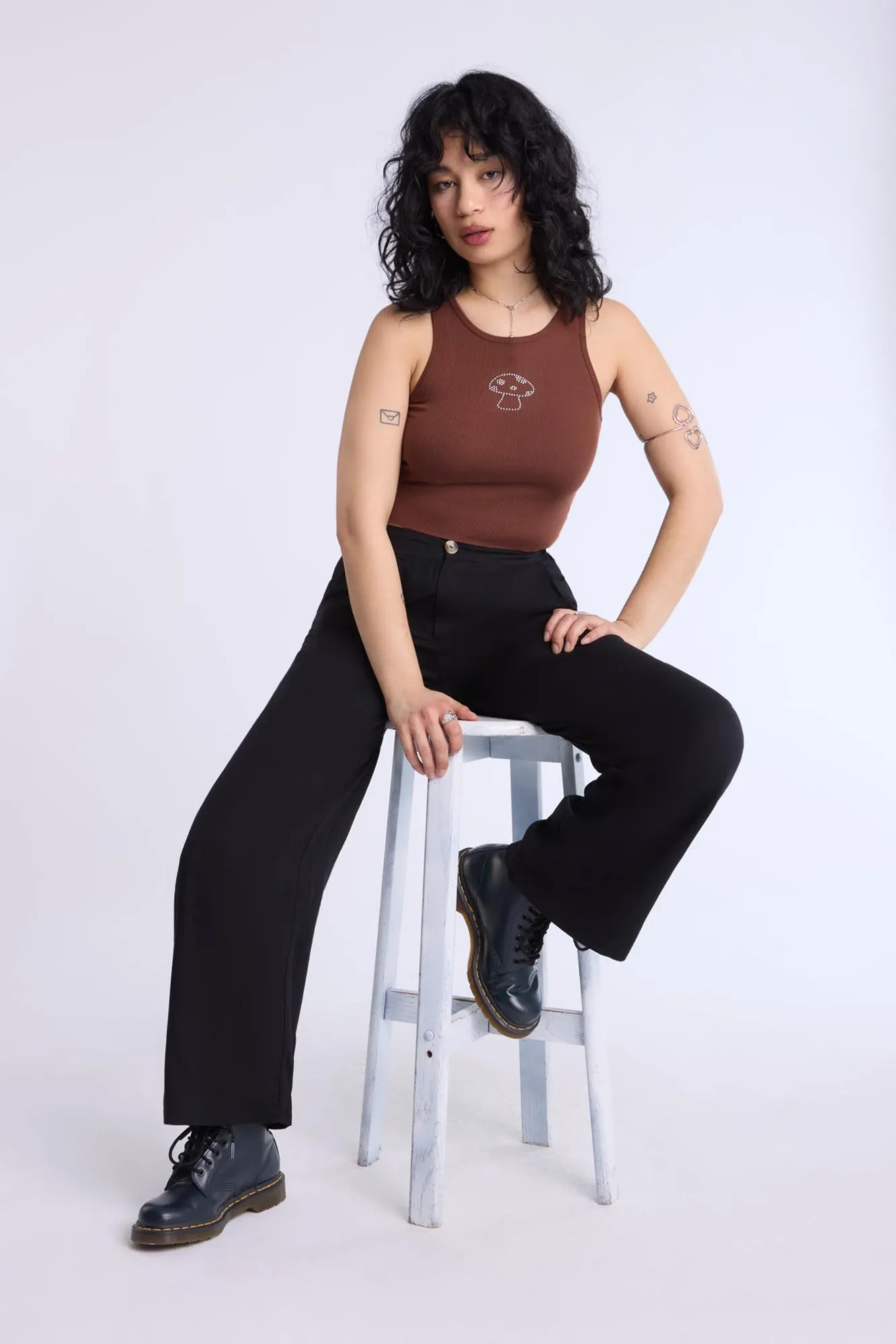 Lined Wide-Leg Pant