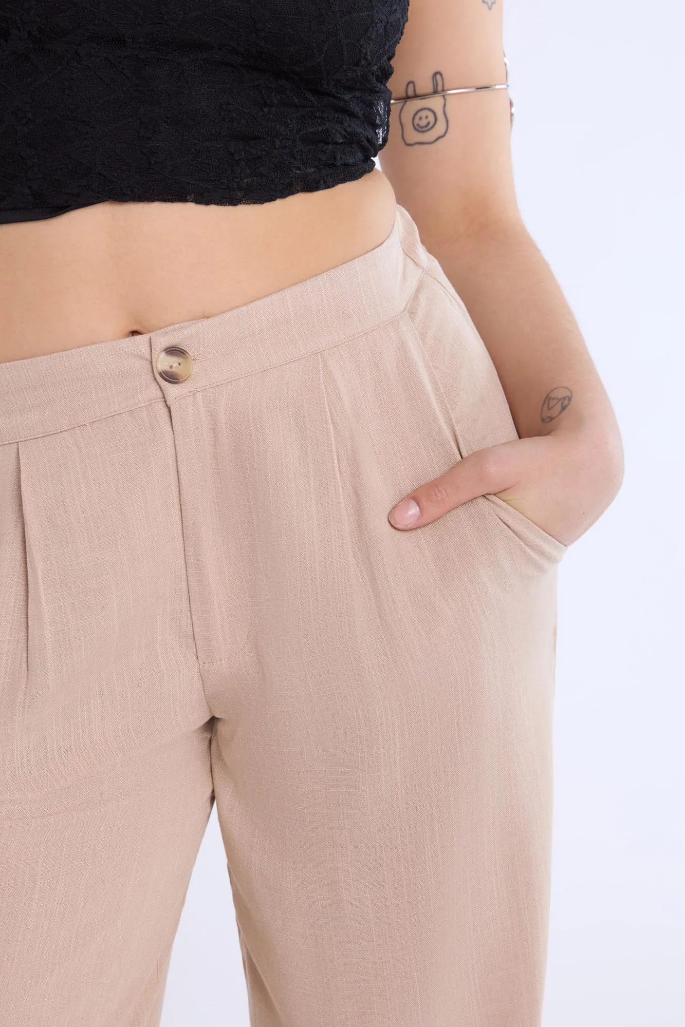 Lined Wide-Leg Pant