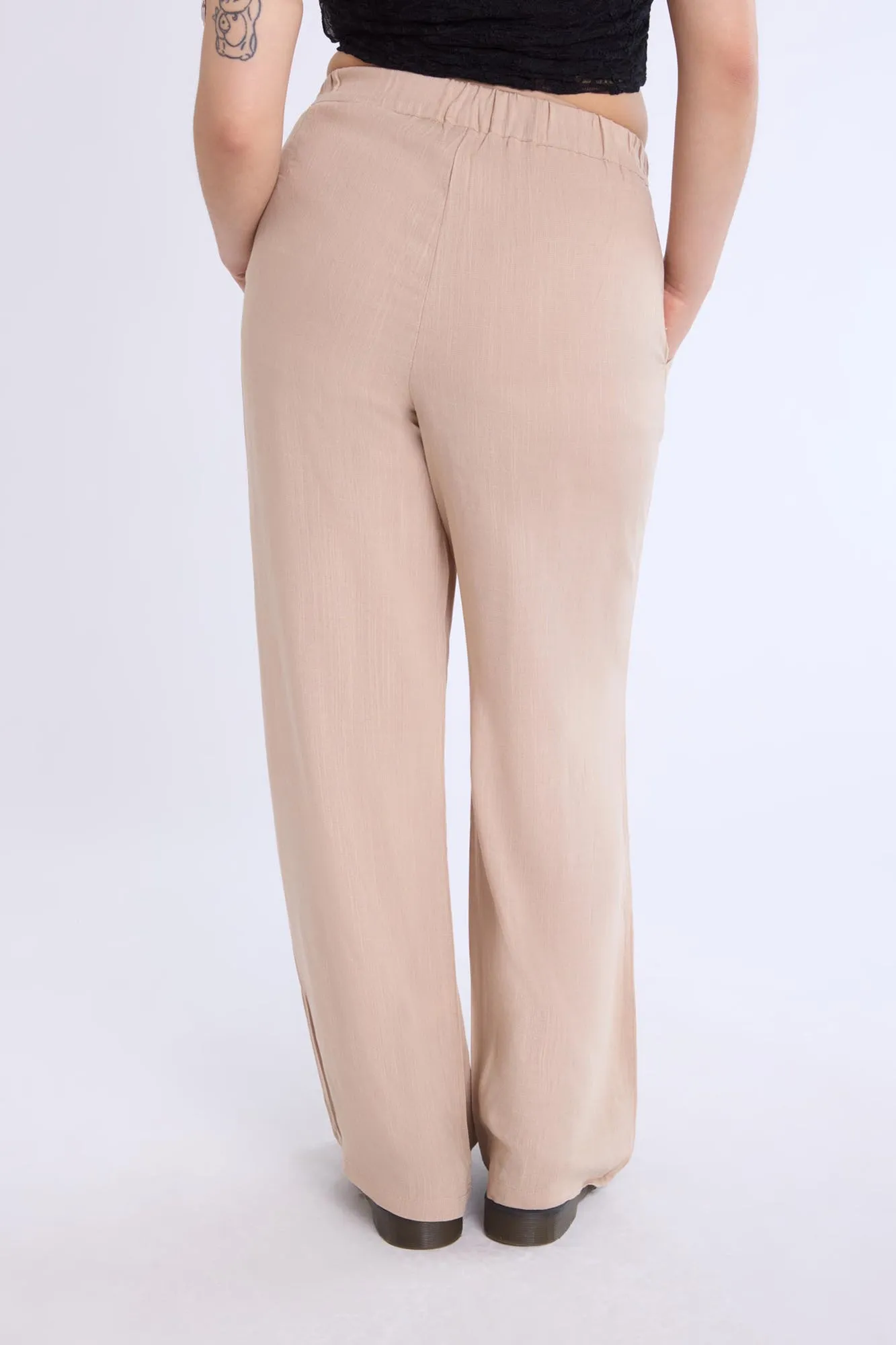 Lined Wide-Leg Pant