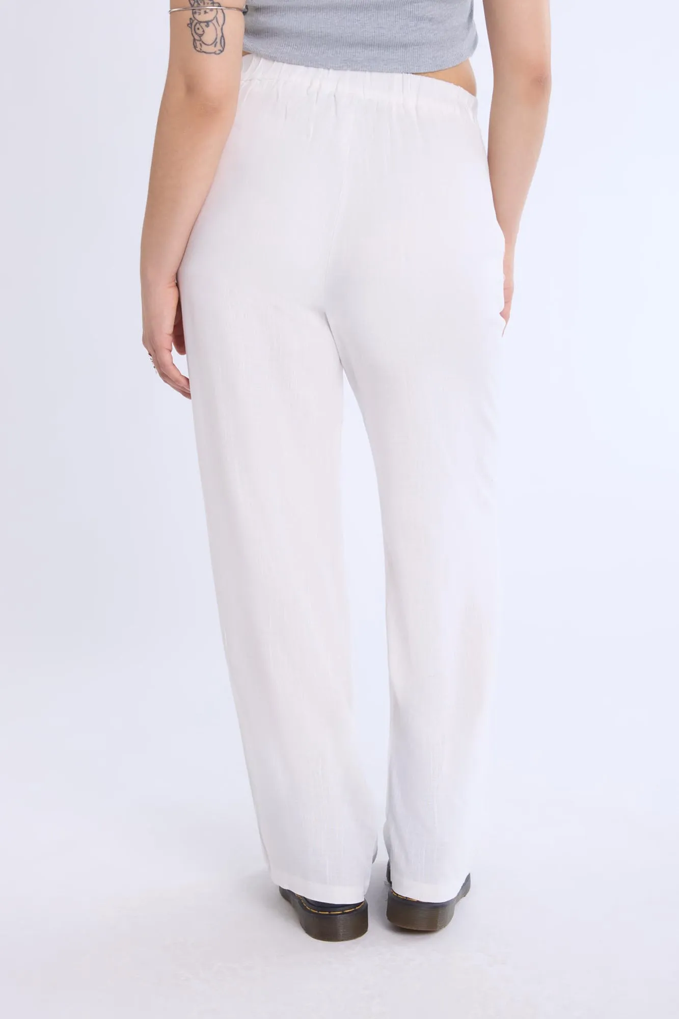 Lined Wide-Leg Pant
