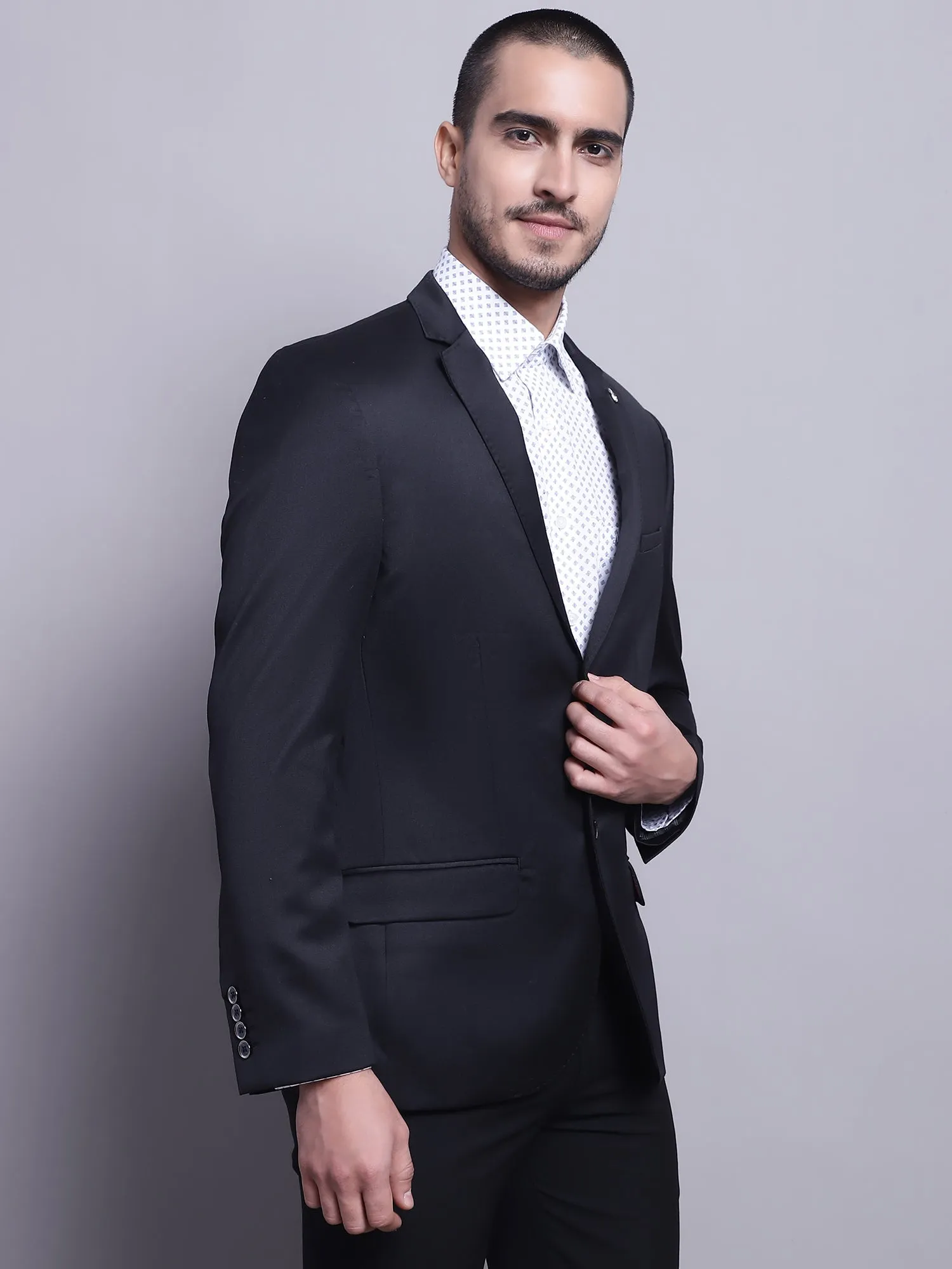 Men Black Casual Blazer