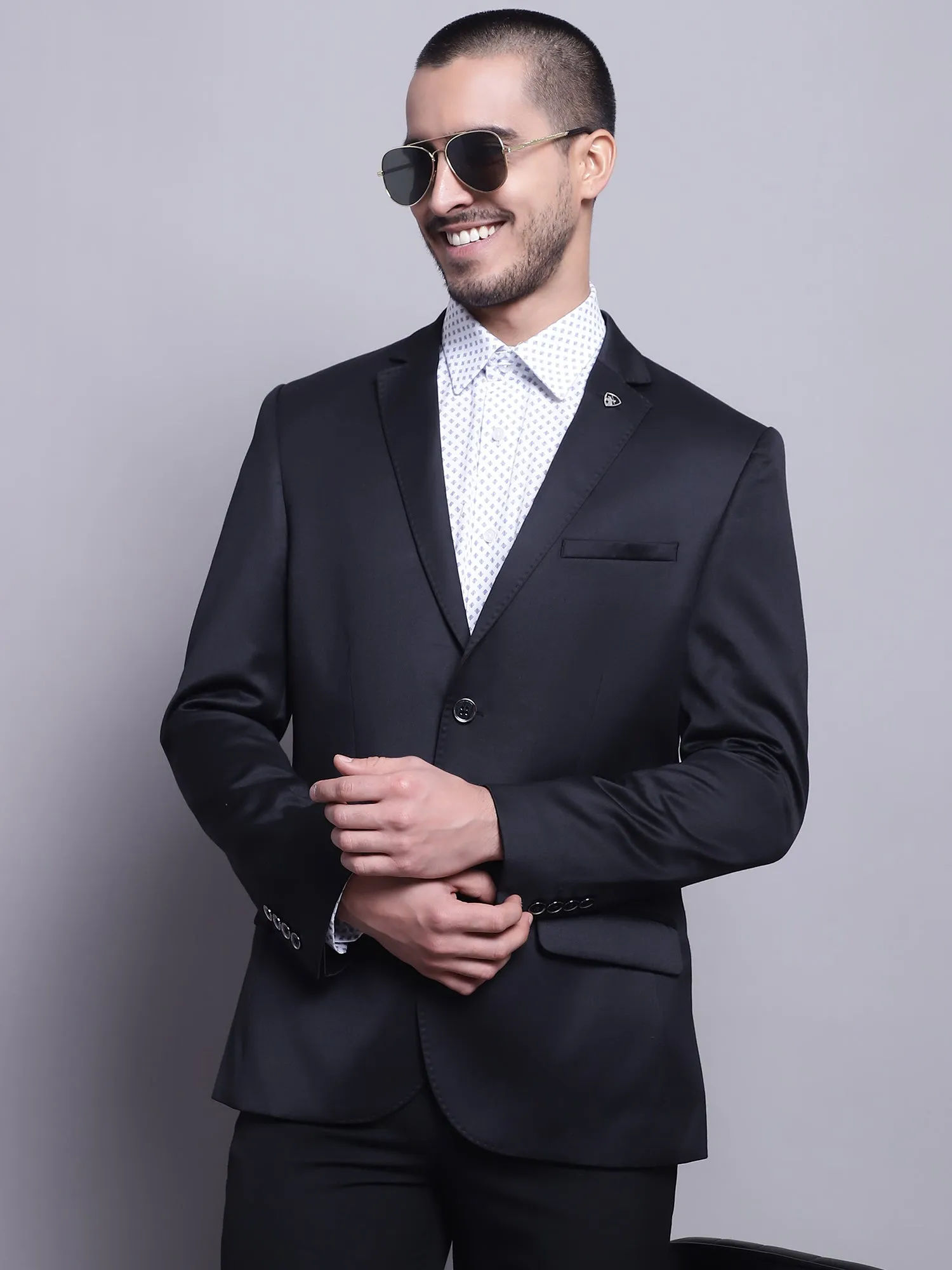 Men Black Casual Blazer
