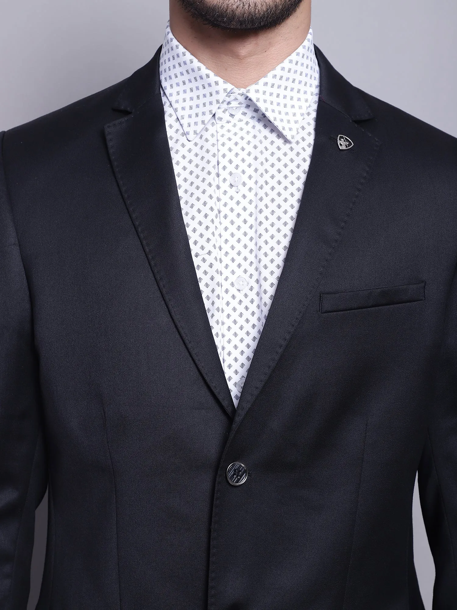 Men Black Casual Blazer