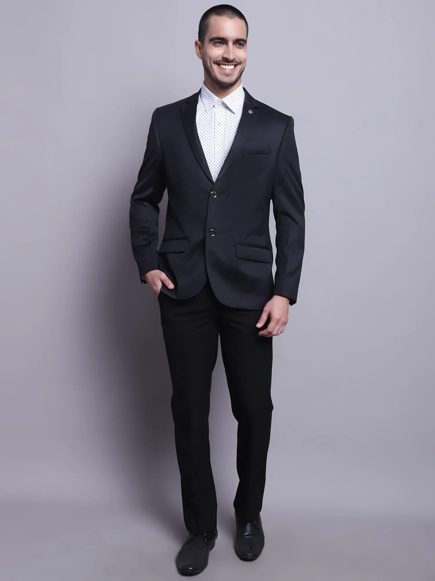Men Black Casual Blazer