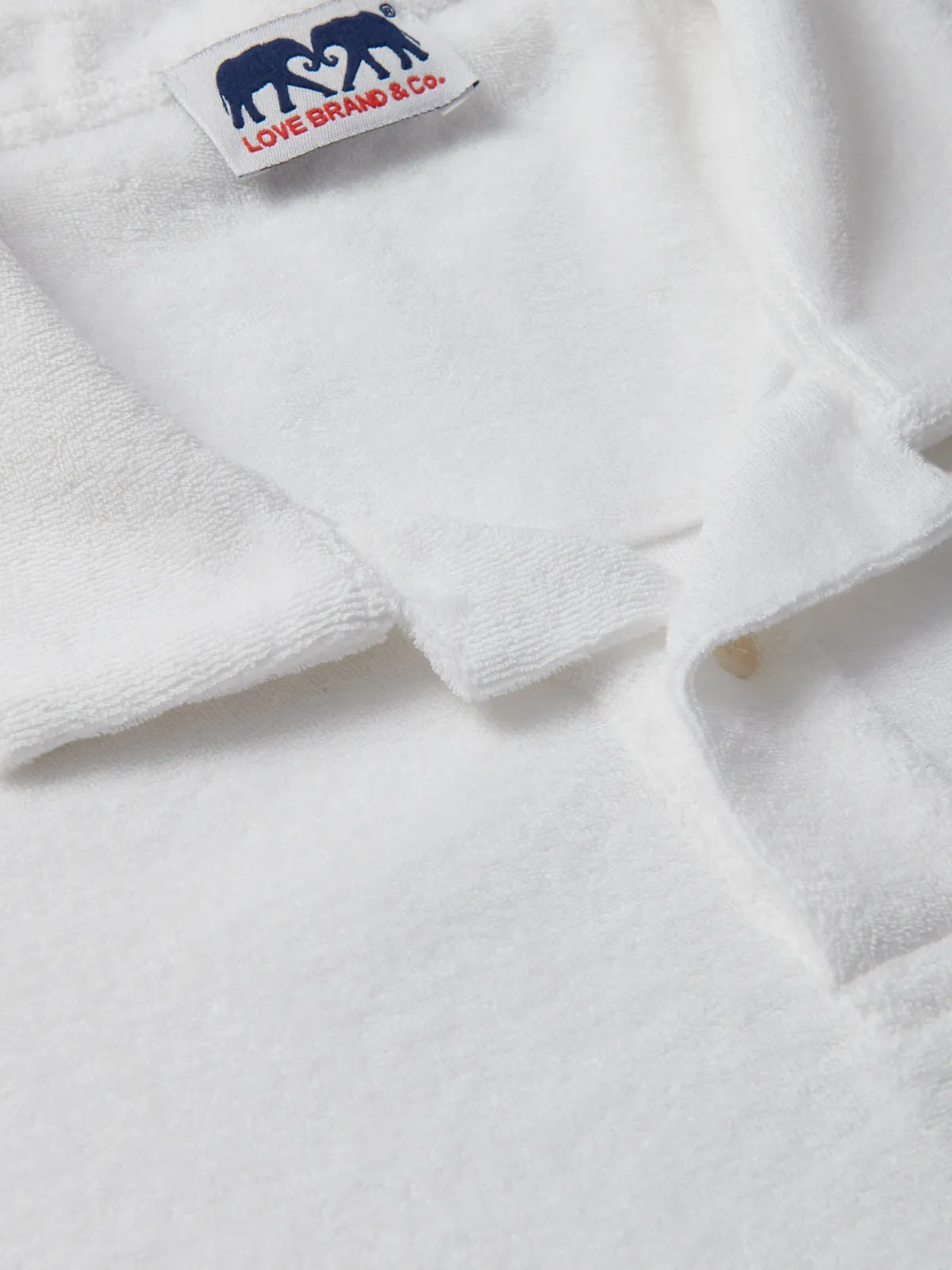 Men's White Powell Terry Polo Shirt