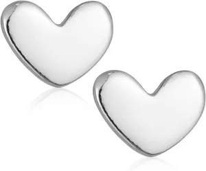 Mini Heart Earrings Studs, Small Dainty Heart S925 Silver Gold Earrings Skin-Friendly Tiny Cartilage Tragus Earrings for Women