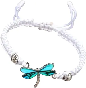 New 2026 Arrive Unisex Hand Weave Bracelets For Women Men Blue Dragonfly Pendant Friendship Couples Bangles Female Jewelry Gifts Decoration Luxury With You Accessories Trendy For Women And Men