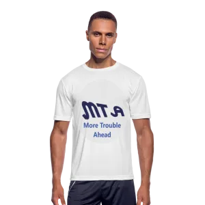 New York City Subway train funny Logo parody Mens Moisture Wicking Performance T-Shirt