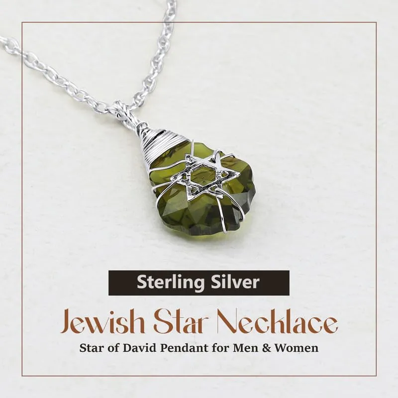 Non Tarnish Jewish Star Silver Necklace for Women and girl - Star of David Necklace - Valentine's Gift for her  Made in Israel