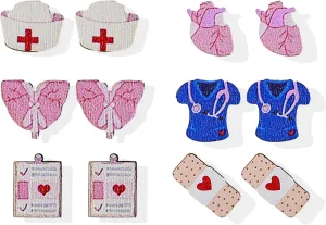 Nurse Earrings for Women Nurse Appreciation Gifts Unique Medical Stethoscope Earring 2025 Graduation School Cool Gifts for Nurses