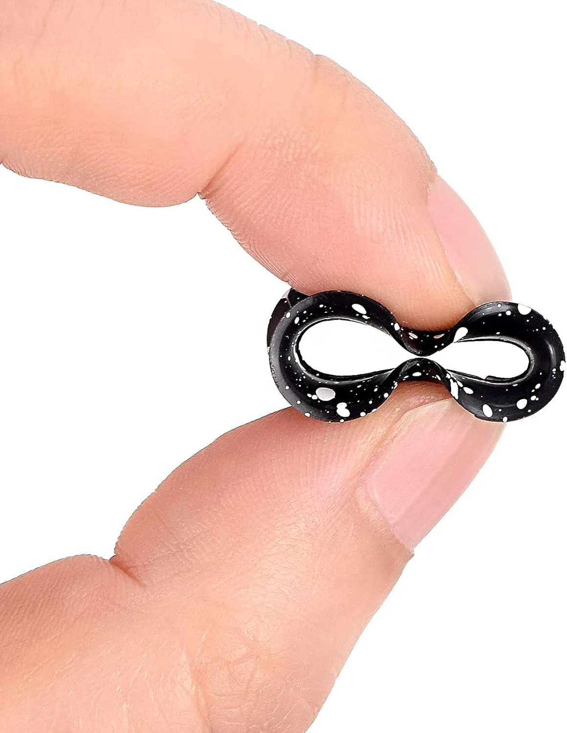 Oyaface 2 PCS Extra Soft Silicone Tunnels with White Spots Piercing Jewerly Gauges Earrings 2G-20mm
