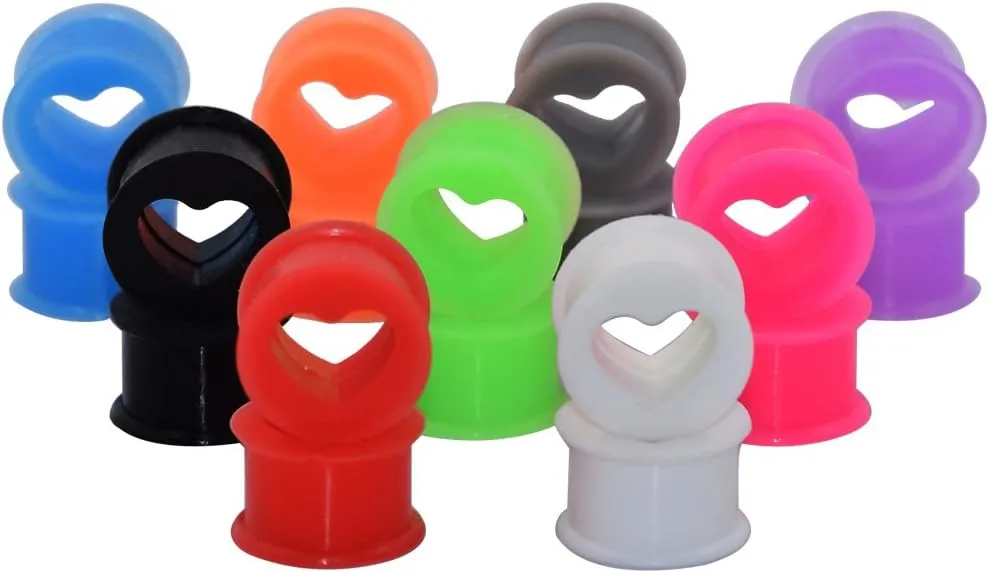 Oyaface Silicone Gauges Set Hard & Soft Colorful Tunnels for Ears Stretching Earrings 6G-25mm