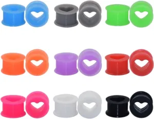 Oyaface Silicone Gauges Set Hard & Soft Colorful Tunnels for Ears Stretching Earrings 6G-25mm