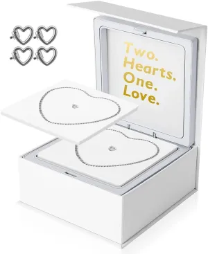 Permanent Couples Bracelet Kit  Locking Heart Clasp DIY Bracelet Set for Couples, Friends, and Family  Unique Gift for Anniversary, Valentines Day, Birthday  His & Hers Matching Bracelets
