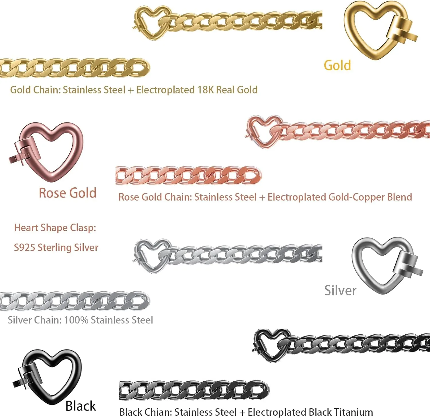 Permanent Couples Bracelet Kit  Locking Heart Clasp DIY Bracelet Set for Couples, Friends, and Family  Unique Gift for Anniversary, Valentines Day, Birthday  His & Hers Matching Bracelets