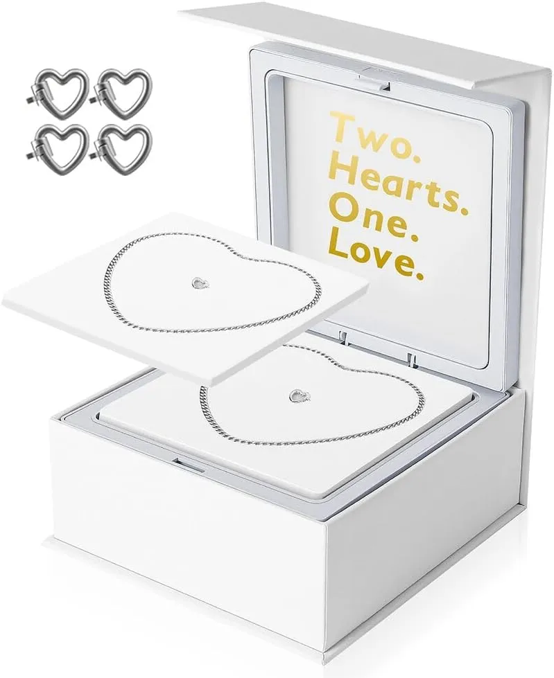 Permanent Couples Bracelet Kit  Locking Heart Clasp DIY Bracelet Set for Couples, Friends, and Family  Unique Gift for Anniversary, Valentines Day, Birthday  His & Hers Matching Bracelets
