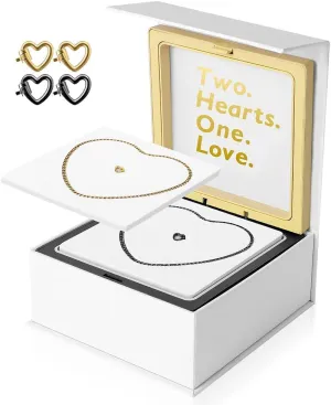 Permanent Couples Bracelet Kit  Locking Heart Clasp DIY Bracelet Set for Couples, Friends, and Family  Unique Gift for Anniversary, Valentines Day, Birthday  His & Hers Matching Bracelets