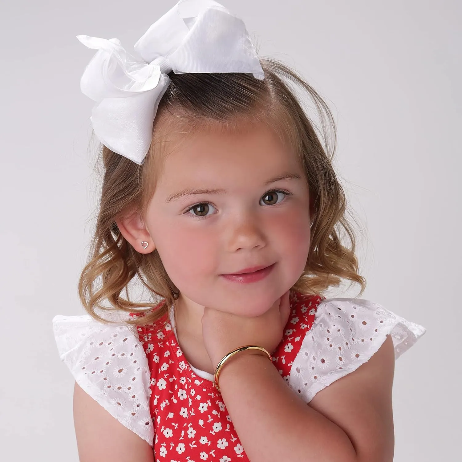 Precious Pieces 14K Gold-Plated Bangle Bracelet for Babies, Toddlers, Children, Kids, Teens and Women