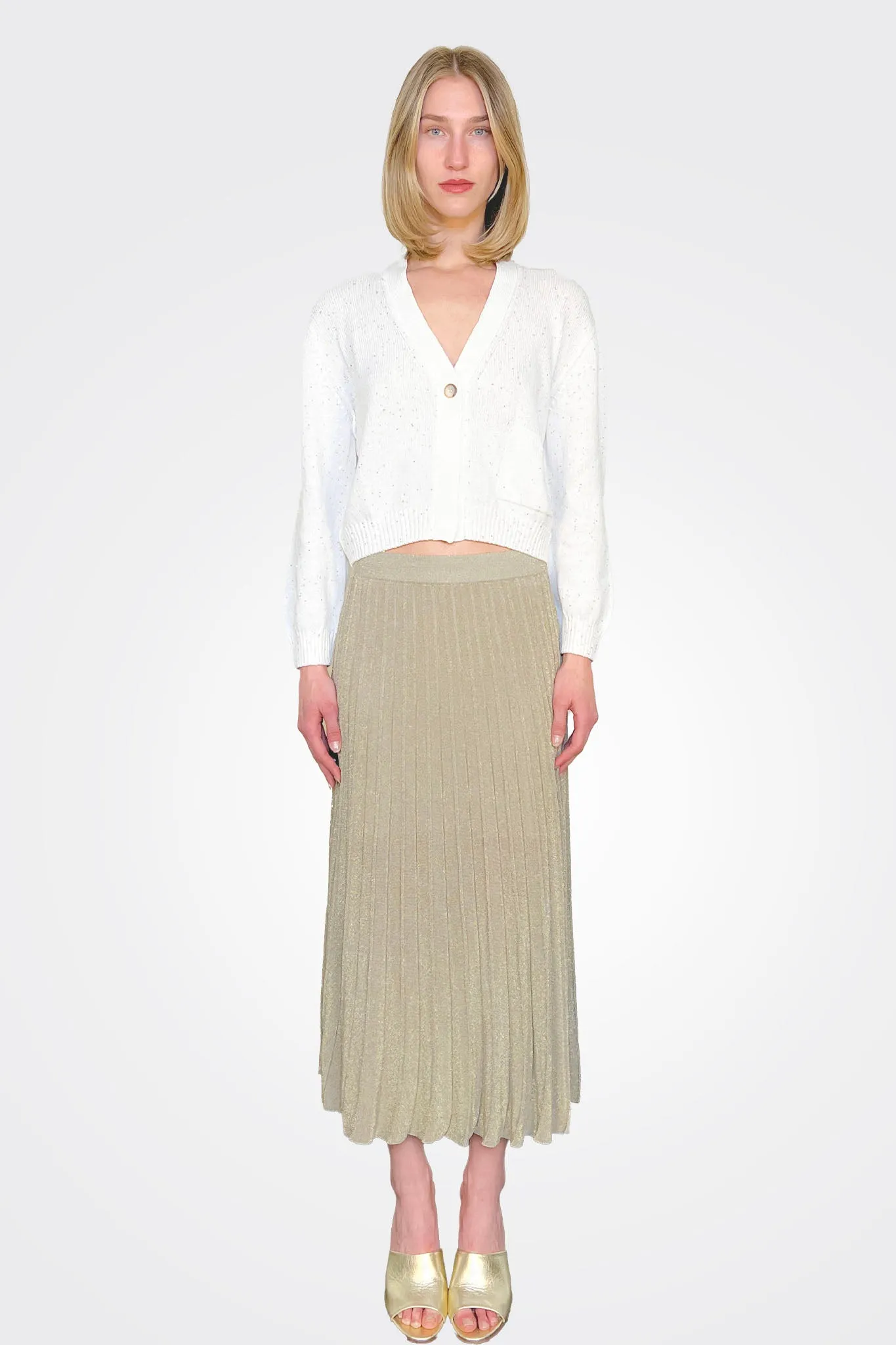 Sequin Cardigan - White