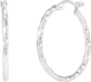 Silpada 'Endless Twists' Hoop Earrings in Sterling Silver