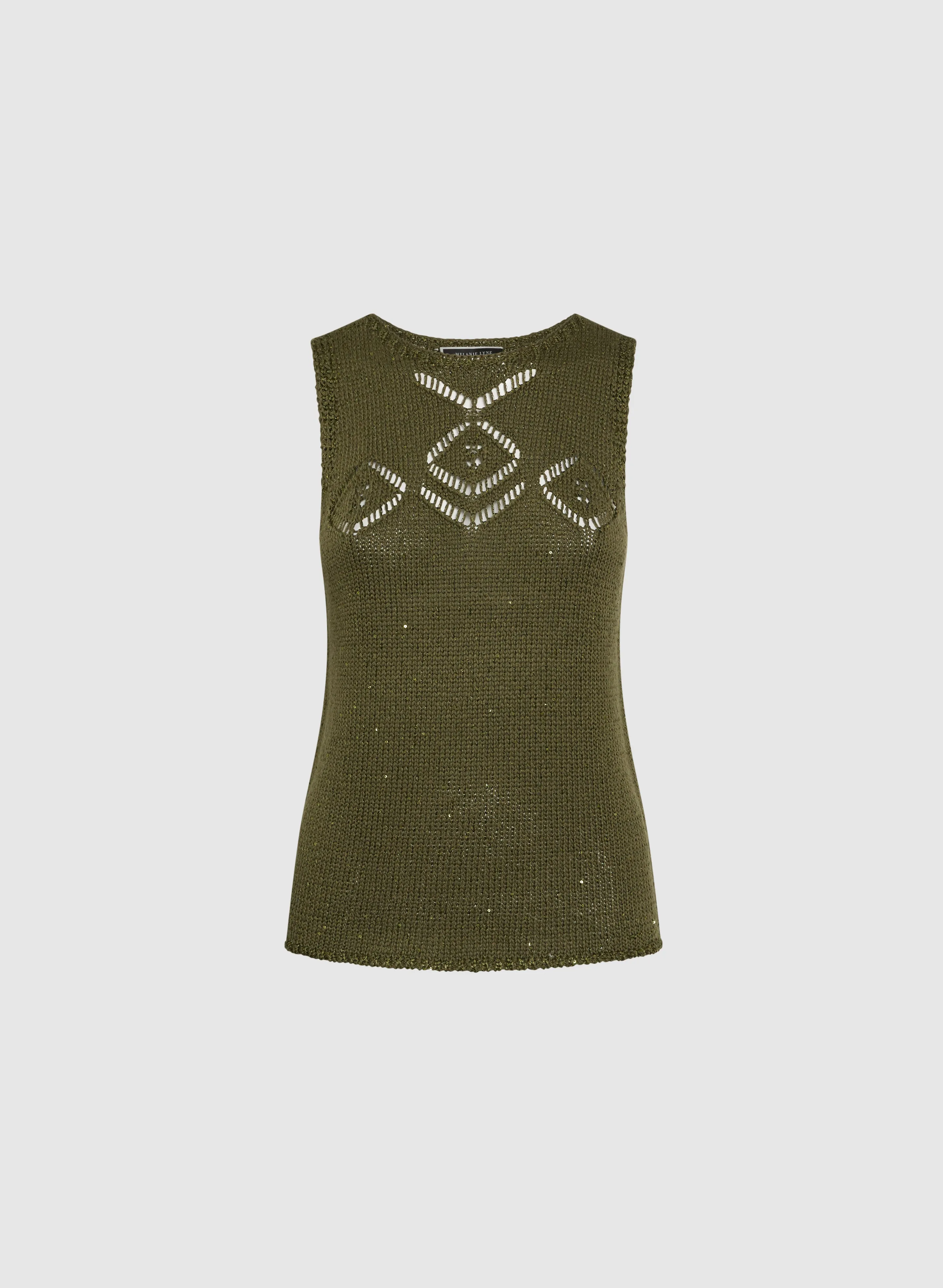 Sleeveless Open-Knit Sweater