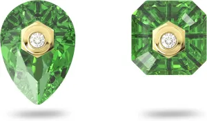 Swarovski Numina Earring Jewelry Collection, Gold Tone Finish, Green Crystals, Clear Crystals
