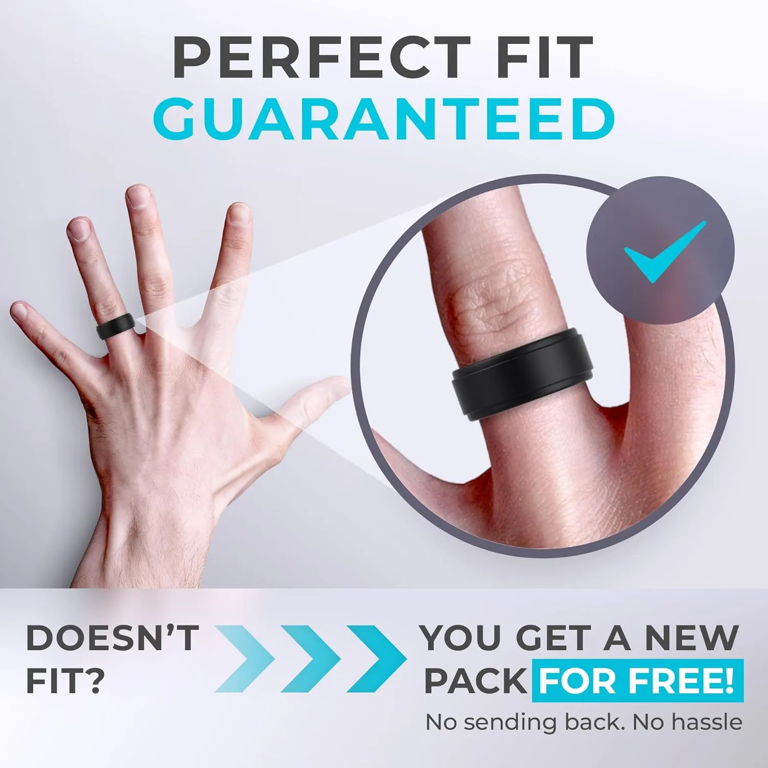 ThunderFit Silicone Wedding Rings for Men Breathable Airflow Inner Grooves, Step Edge Sleek Design Rubber Engagement Bands 8mm Wide 2mm Thick, Variety Multipack 4-7
