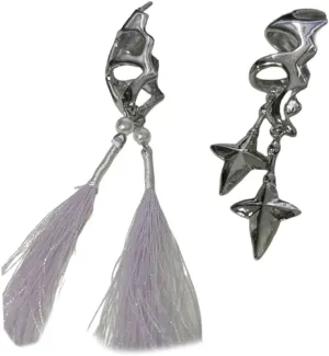 Trendy Tassels Clip Earrings Stylish Ear Accessories Alloy Texture Ear Cuff Suitable for Everyday and Special Event