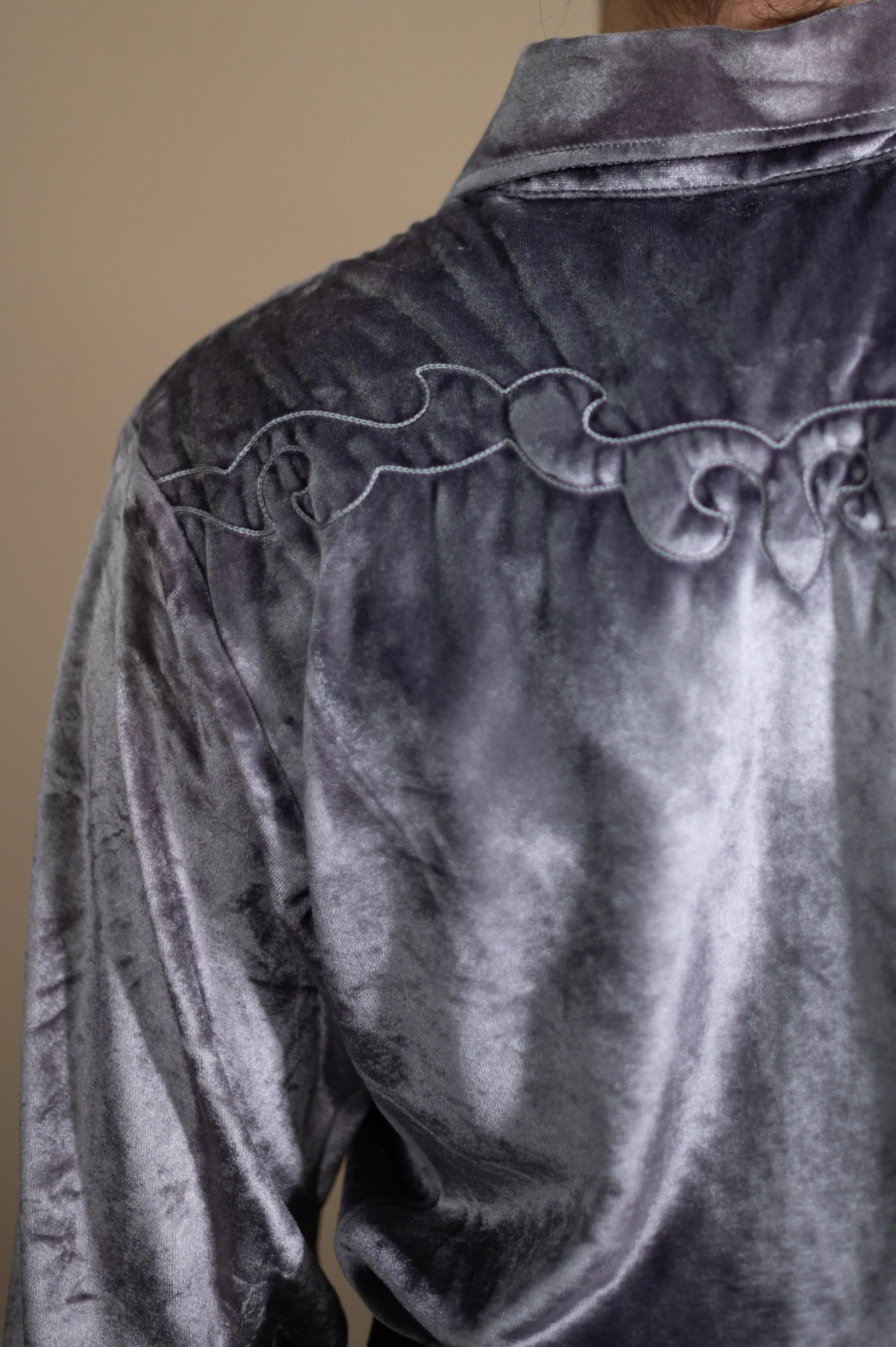 Vintage 70s Velvet Western Top