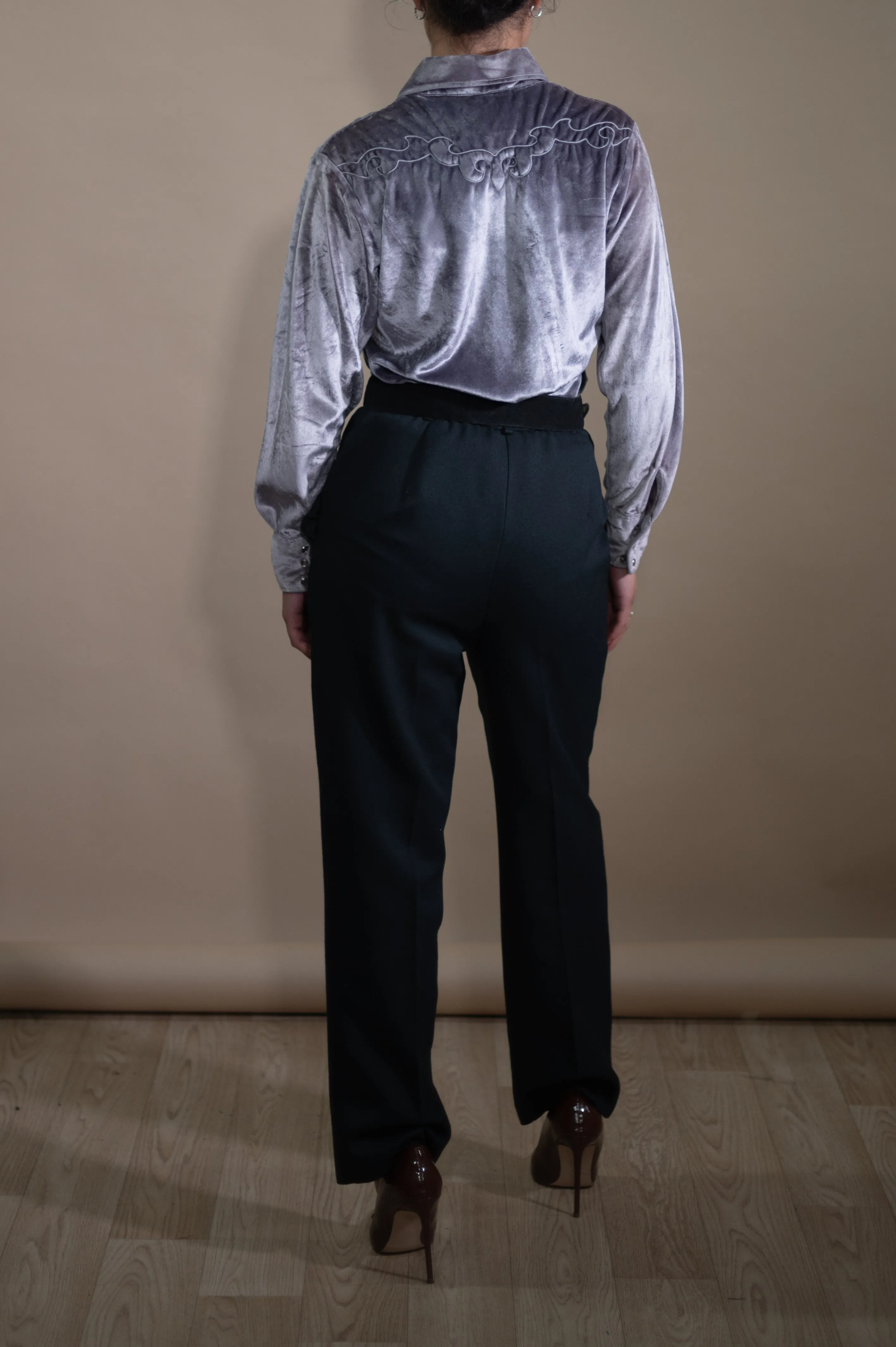 Vintage 70s Velvet Western Top
