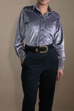 Vintage 70s Velvet Western Top