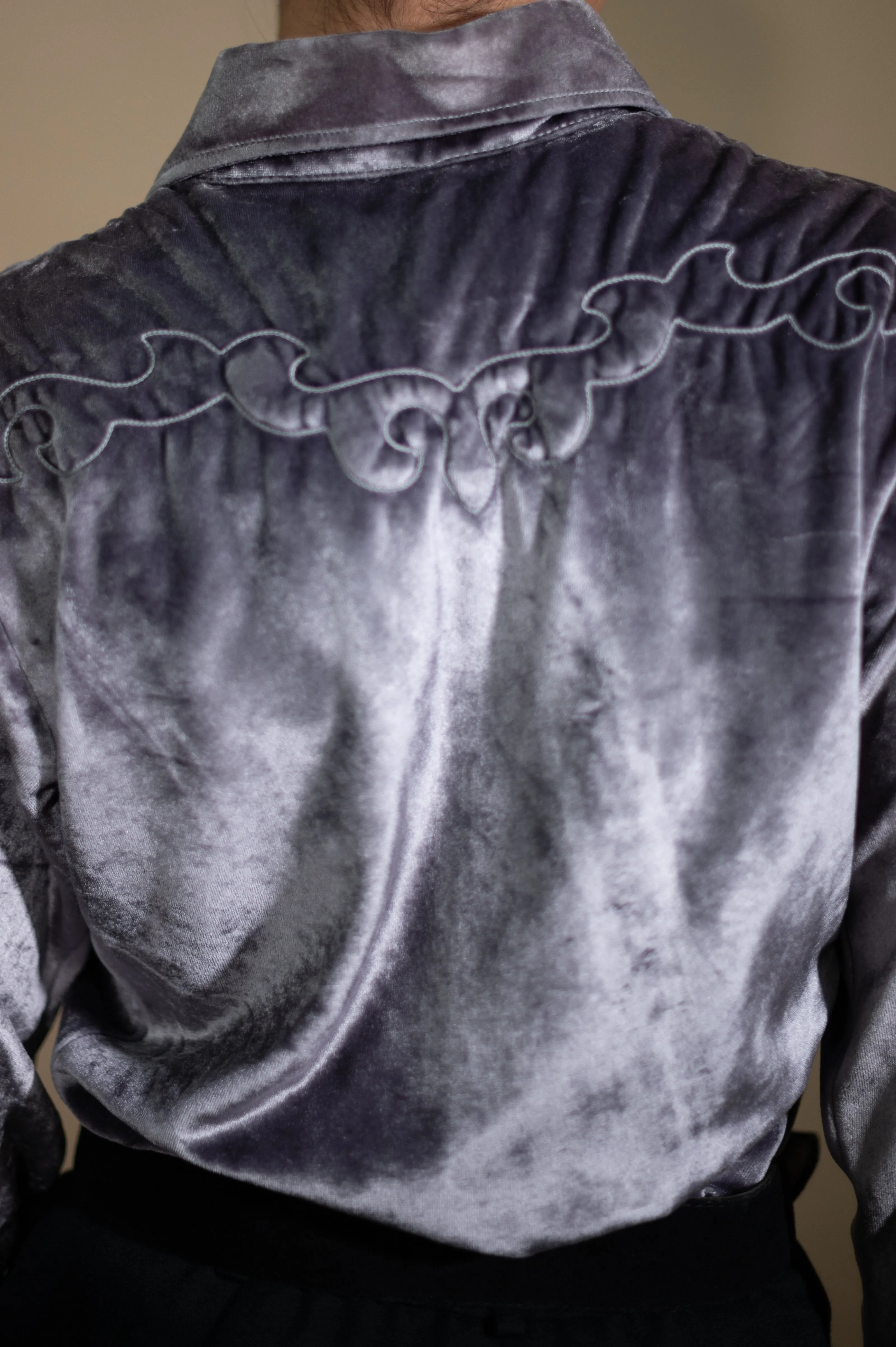Vintage 70s Velvet Western Top
