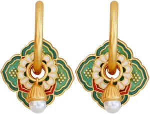 Vintage Chinese Style Earrings Unique Chic Asian Pretty Earrings Ethnic Totem Earring for Women Girls Jewelry Gift