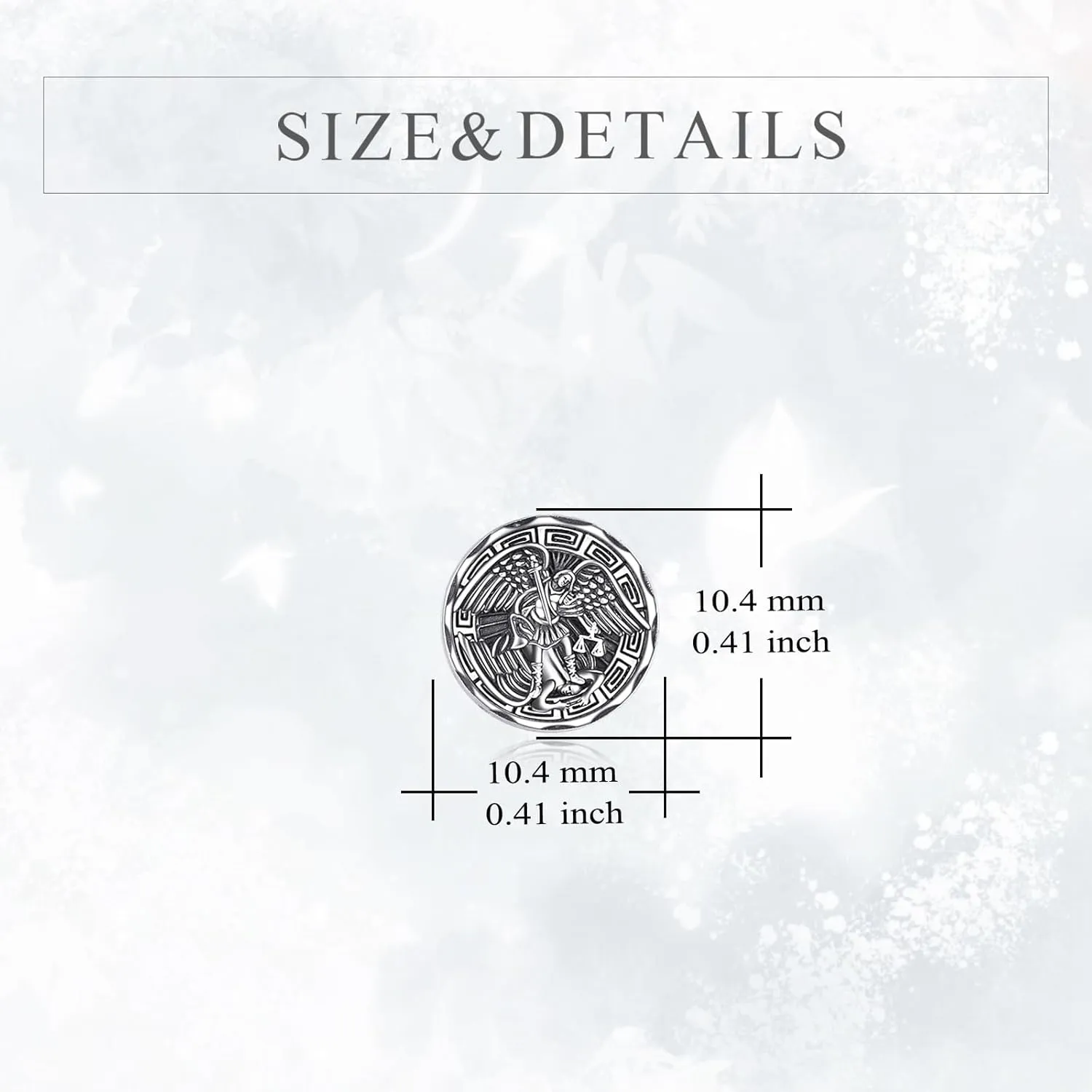 YFN Saint Michael Earrings Sterling Silver Religious Protector Earrings St Michael Archangel Jewelry Gifts for Women Men